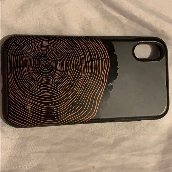 iPhone XR pink and black otter box phone case - Main Image
